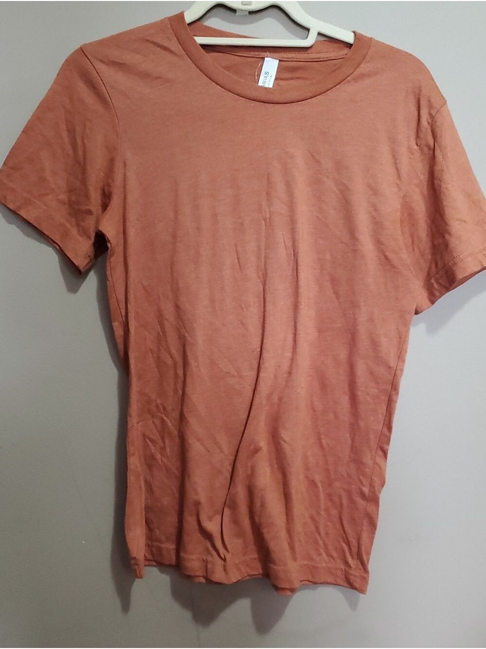 Bella Canvas Short Sleeve Crew Tee in Rust Size Small